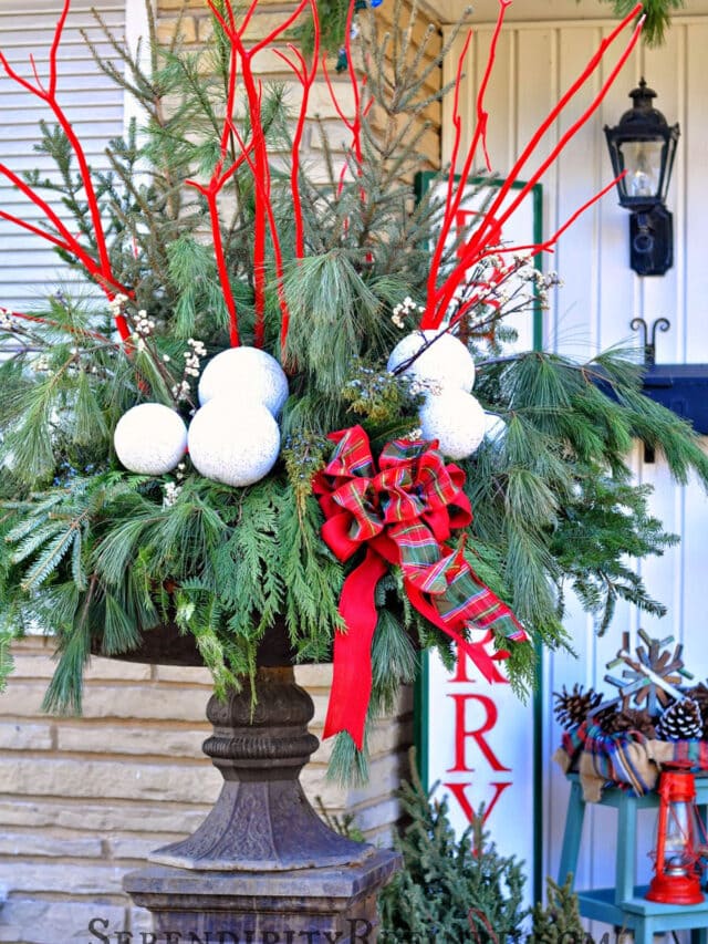 Colorful Outdoor Planters for Winter & Christmas Decorations - A Piece ...