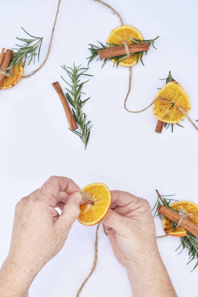 How to make dried orange garland 