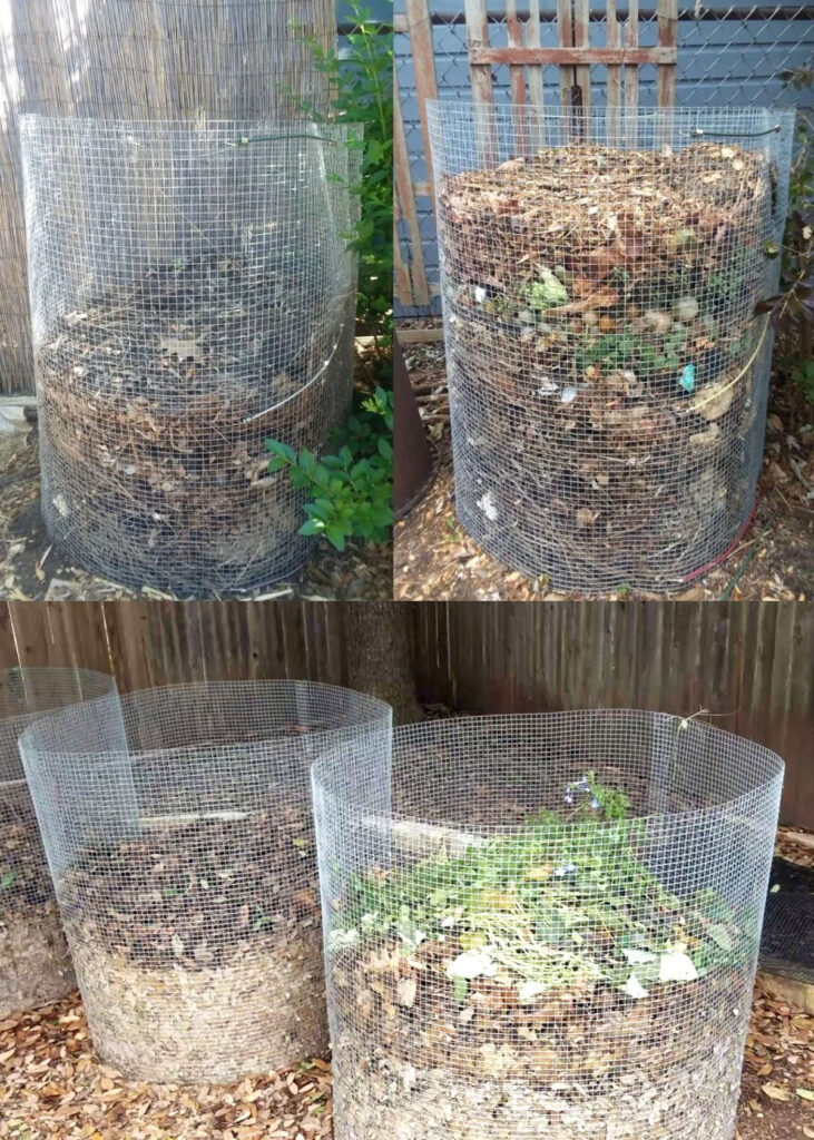 Easy DIY wire fence compost bin