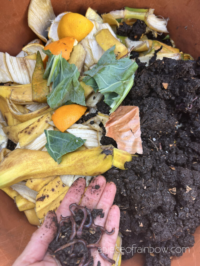 passive cold composting with worms