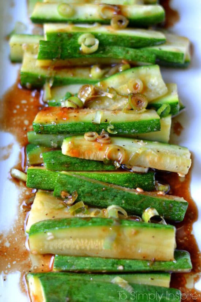 Chinese stir fry style sautéed zucchini 