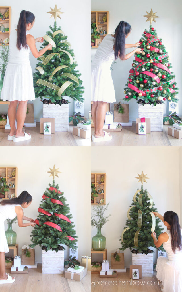 how we decorated our Christmas tree this year plus some extra tips on how to use ribbons