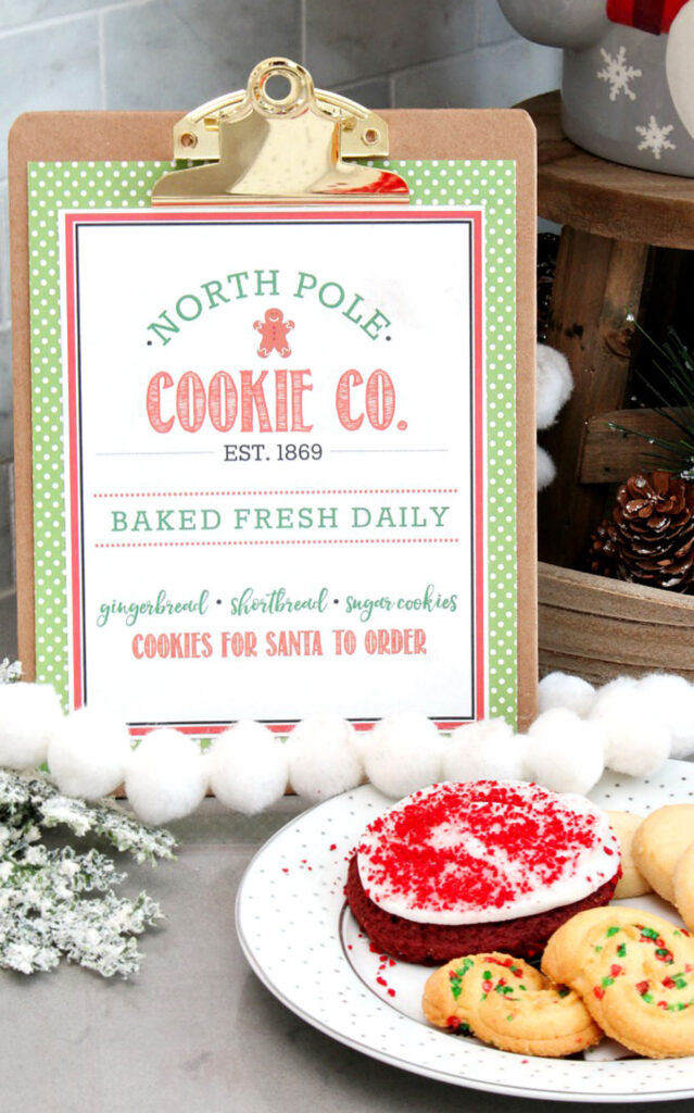 Cookie Station Christmas Printable