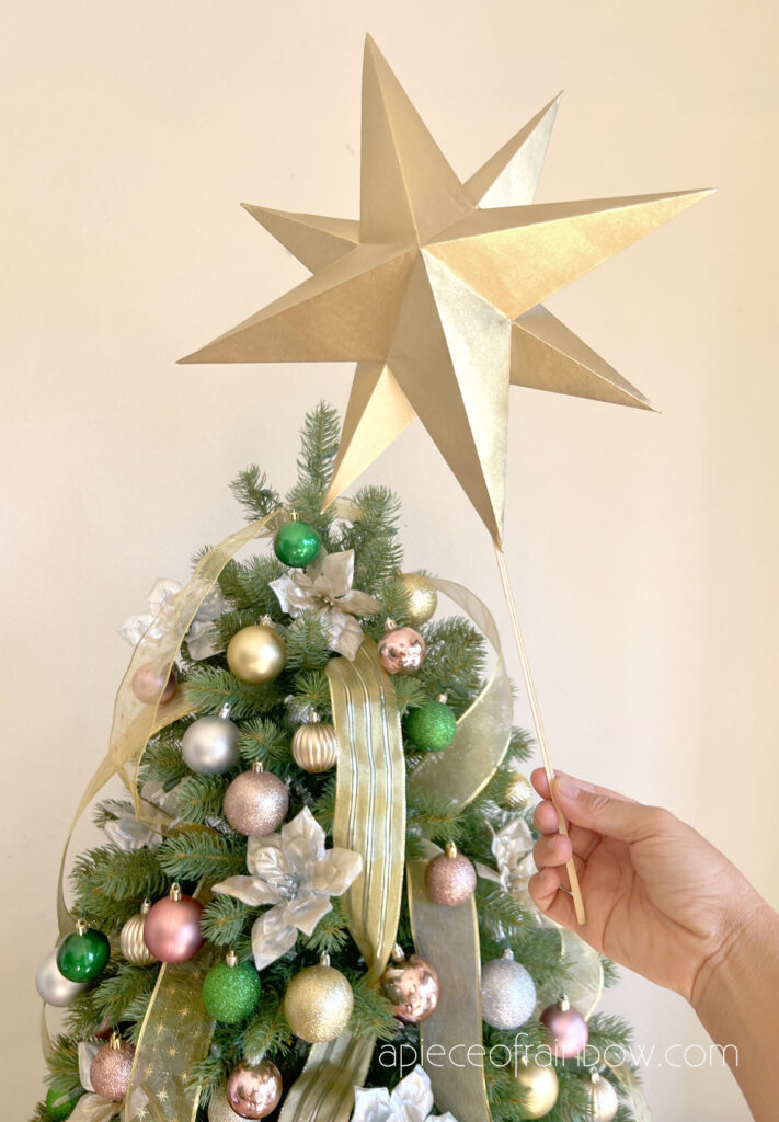 Paper Christmas Star Tree Topper