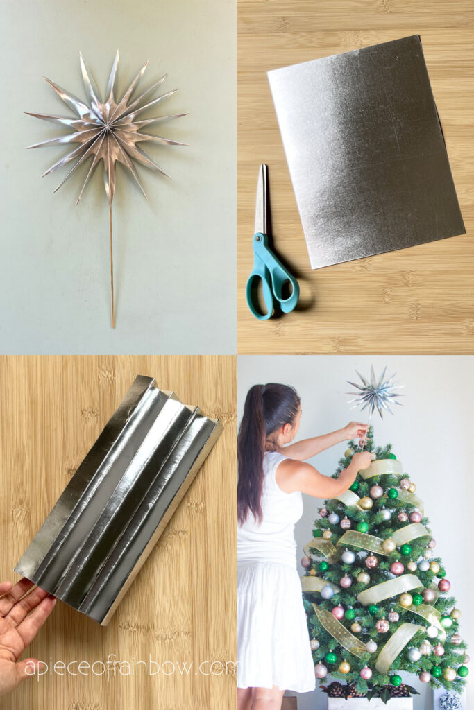 5 Minute DIY 3D paper star: easy crafts & great wall hanging decor, room accents, tree toppers, etc for Christmas & all year decorations. 